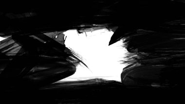 Siyah fırça darbesi dokusu. Grunge soyut elle boyanmış element. 