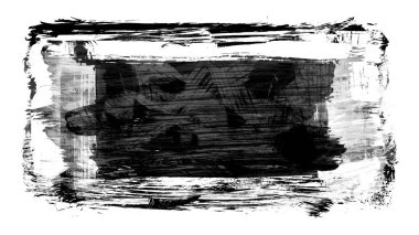 Siyah fırça darbesi ve doku. Grunge soyut elle boyanmış elementler. Altı çizili ve sınır tasarımı.