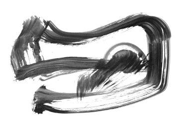 Siyah fırça darbesi ve doku. Grunge soyut elle boyanmış elementler. Altı çizili ve sınır tasarımı.