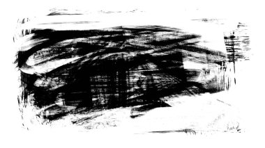 Siyah fırça darbesi ve doku. Grunge soyut elle boyanmış elementler. Altı çizili ve sınır tasarımı.