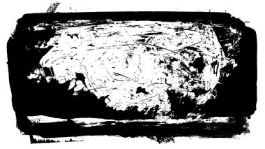 Siyah fırça darbesi ve doku. Grunge vektör soyut el boyalı element. Altı çizili ve sınır tasarımı.