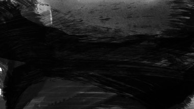 Siyah fırça darbesi dokusu. Grunge soyut elle boyanmış element. 