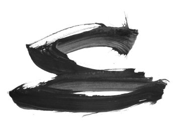 Siyah fırça darbesi ve doku. Grunge soyut elle boyanmış elementler. Altı çizili ve sınır tasarımı.