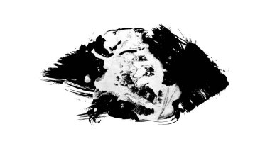 Siyah fırça darbesi ve doku. Grunge soyut elle boyanmış elementler. Altı çizili ve sınır tasarımı.