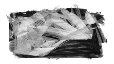 Siyah fırça darbesi ve doku. Grunge soyut elle boyanmış elementler. Altı çizili ve sınır tasarımı.