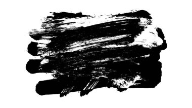 Siyah fırça darbesi ve doku. Grunge soyut elle boyanmış elementler. Altı çizili ve sınır tasarımı.