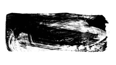 Siyah fırça darbesi ve doku. Grunge soyut elle boyanmış elementler. Altı çizili ve sınır tasarımı.