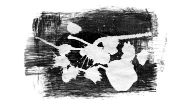 Siyah fırça darbesi ve doku. Grunge soyut elle boyanmış elementler. Altı çizili ve sınır tasarımı.