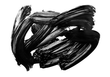 Siyah fırça darbesi ve doku. Grunge vektör soyut el boyalı element. Altı çizili ve sınır tasarımı.