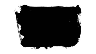 Beyaz arkaplanda izole edilmiş siyah fırça seti