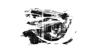 beyaz arkaplanda siyah mürekkep fırçası darbeleri