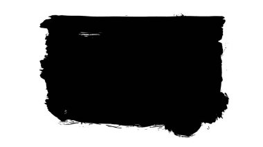 Siyah fırça darbesi ve doku. Grunge soyut elle boyanmış elementler. 