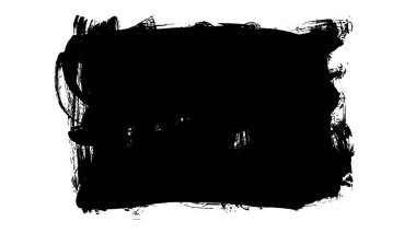 Beyaz arkaplanda izole edilmiş siyah fırça seti