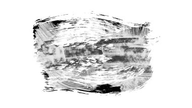 Siyah fırça darbesi ve doku. Grunge soyut elle boyanmış elementler. 