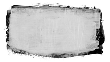 Siyah fırça darbesi dokusu. Grunge soyut elle boyanmış element. 