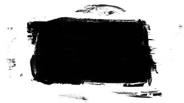 Siyah fırça darbesi ve doku. Grunge vektör soyut el boyalı element. Altı çizili ve sınır tasarımı.