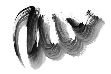 Siyah fırça darbesi ve doku. Grunge soyut elle boyanmış elementler. Altı çizili ve sınır tasarımı.