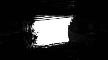 Siyah fırça darbesi dokusu. Grunge soyut elle boyanmış element. 