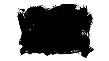 Beyaz arkaplanda izole edilmiş siyah fırça seti