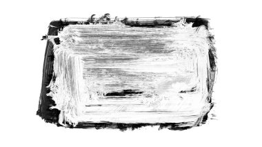 Siyah fırça darbesi dokusu. Grunge soyut elle boyanmış element. 