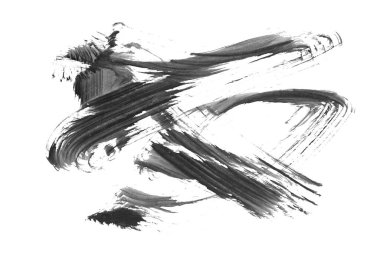 Siyah fırça darbesi ve doku. Grunge soyut elle boyanmış elementler. Altı çizili ve sınır tasarımı.