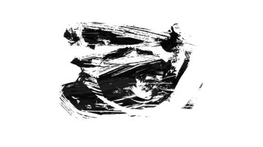 beyaz arkaplanda siyah mürekkep fırçası darbeleri