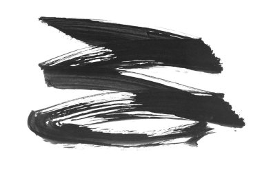 Siyah fırça darbesi ve doku. Grunge soyut elle boyanmış elementler. Altı çizili ve sınır tasarımı.