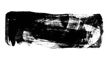 Siyah fırça darbesi ve doku. Grunge soyut elle boyanmış elementler. Altı çizili ve sınır tasarımı.