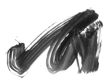 Siyah fırça darbesi ve doku. Grunge soyut elle boyanmış elementler. Altı çizili ve sınır tasarımı.