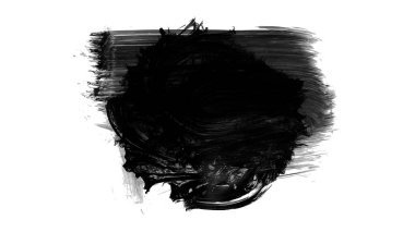 Mürekkep fırçası darbeleri beyaza izole edilmiş. vektör illüstrasyonu.