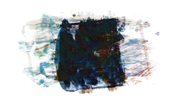 Siyah ve renkli boya karışımı, fırça darbesi ve doku. Grunge soyut elle boyanmış elementler. 