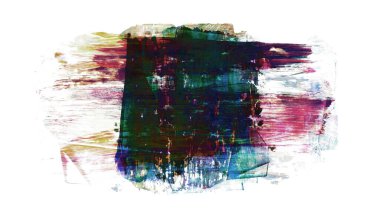 Siyah ve renkli boya karışımı, fırça darbesi ve doku. Grunge soyut elle boyanmış elementler. 