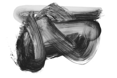 Siyah fırça darbesi ve doku. Grunge vektör soyut el boyalı element. Altı çizili ve sınır tasarımı. 