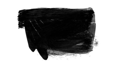 Siyah fırça darbesi ve doku. Grunge vektör soyut el boyalı element. Altı çizili ve sınır tasarımı.