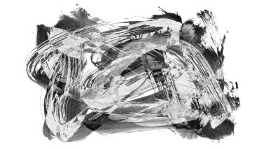 Siyah fırça darbesi ve doku. Grunge vektör soyut el boyalı element. Altı çizili ve sınır tasarımı.