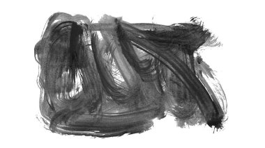 siyah mürekkep fırçası vuruşu. resimleme.