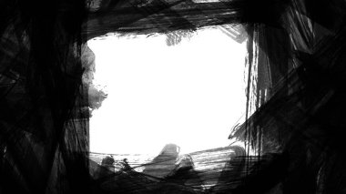 Siyah mürekkep fırçası darbeleri. vektör illüstrasyonu.