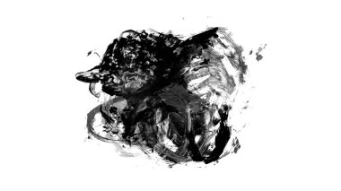 Siyah fırça darbesi ve doku. Grunge vektör soyut el boyalı element. Altı çizili ve sınır tasarımı.