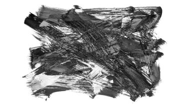 Siyah fırça darbesi ve doku. Grunge vektör soyut el boyalı element. Altı çizili ve sınır tasarımı.