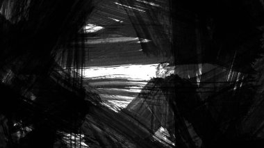 Siyah fırça darbesi ve doku. Grunge vektör soyut el boyalı element. Altı çizili ve sınır tasarımı.