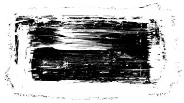 Siyah fırça darbesi ve doku. Grunge vektör soyut el boyalı element. Altı çizili ve sınır tasarımı.