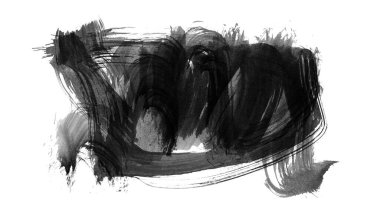 siyah mürekkep fırçası vuruşu. resimleme.