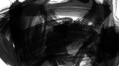 Siyah fırça darbesi ve doku. Grunge vektör soyut el boyalı element. Altı çizili ve sınır tasarımı.