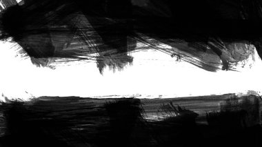 Siyah fırça darbesi ve doku. Grunge vektör soyut el boyalı element. Altı çizili ve sınır tasarımı.