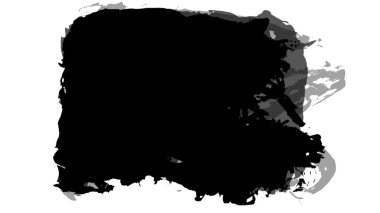 Siyah fırça darbesi ve doku. Grunge vektör soyut el boyalı element. Altı çizili ve sınır tasarımı.