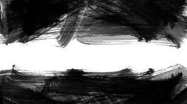 Siyah fırça darbesi ve doku. Grunge vektör soyut el boyalı element. Altı çizili ve sınır tasarımı.