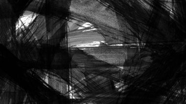 Siyah fırça darbesi ve doku. Grunge vektör soyut el boyalı element. Altı çizili ve sınır tasarımı.