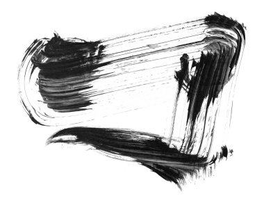 siyah mürekkep fırçası vuruşu. resimleme.