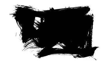 siyah mürekkep fırçası vuruşu. resimleme.