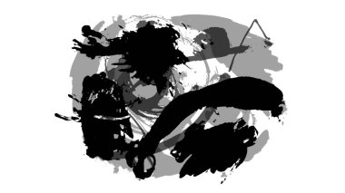 Siyah fırça darbesi ve doku. Grunge vektör soyut el boyalı element. Altı çizili ve sınır tasarımı.